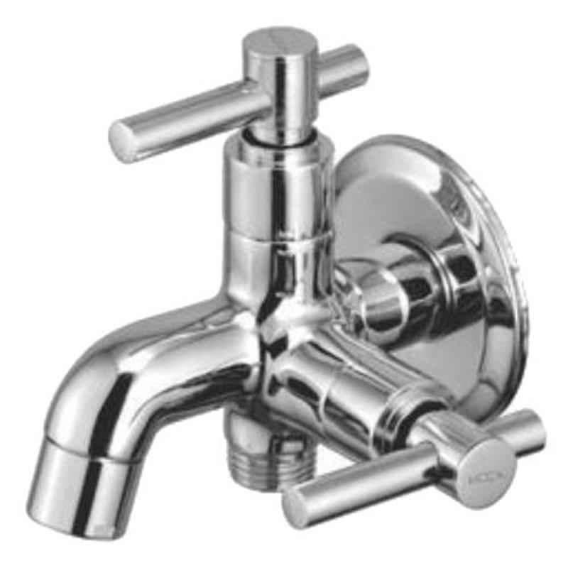 Drizzle Tarim 2 in 1 Brass Chrome Finish Silver Bib Cock, ABC2IN1TARIM