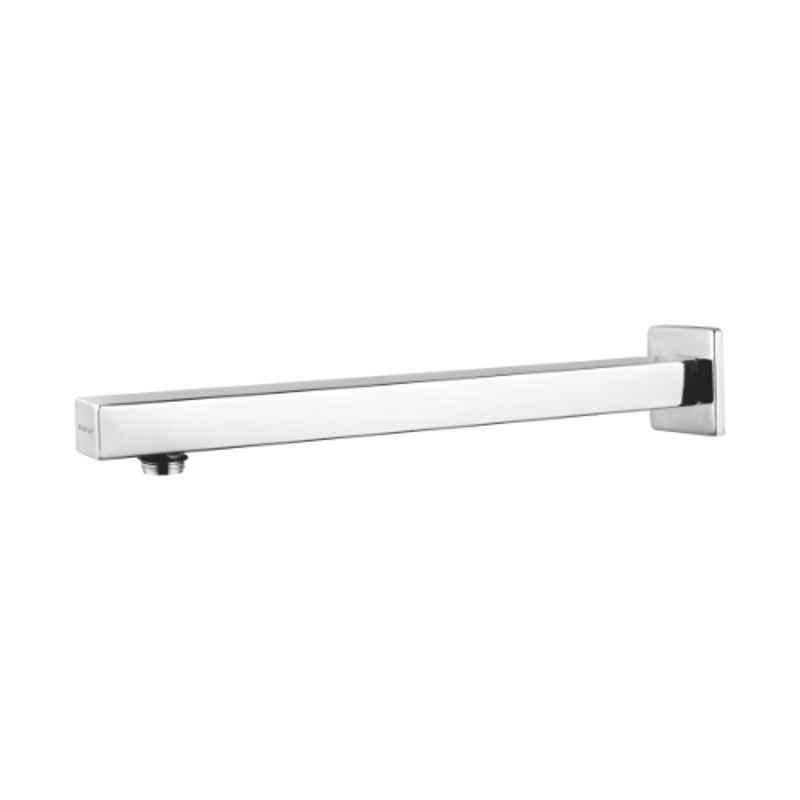 Ruhe 12 inch Stainless Steel Chrome Finish Wall Mounted Square Shower Arm with Flange, 14-0102-04