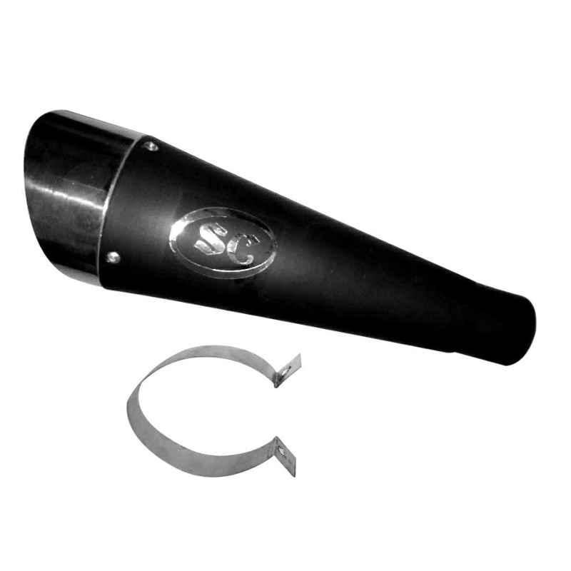 RA Accessories Black SC Silencer Exhaust for TVS Sport