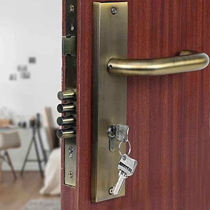 Voltizi 10 inch Stainless Steel 304 Cylindrical Plate Mortise Door Lock Handle Set, MG-1103
