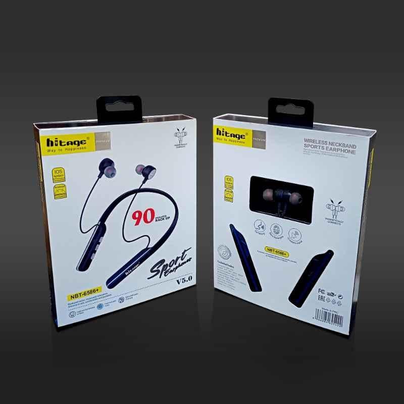 Hitage Red Wireless Bluetooth Neckband Earphone with 82hr Music Time, NBT-6586+