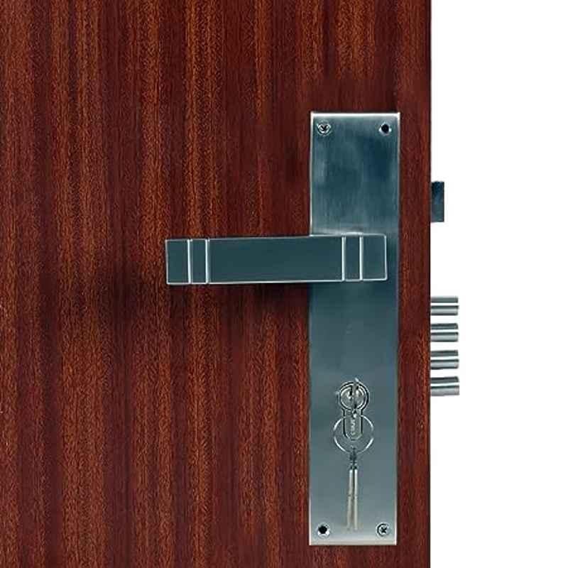 Handle Waala Spacio 10 inch 60mm Stainless Steel Satin Finish Cylindrical Plate Both Side Key Mortise Door Lock Set