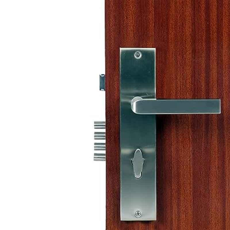 Handle Waala MG201 10 inch 60mm Stainless Steel Satin Finish Cylindrical Plate One Side Key Mortise Door Lock Set