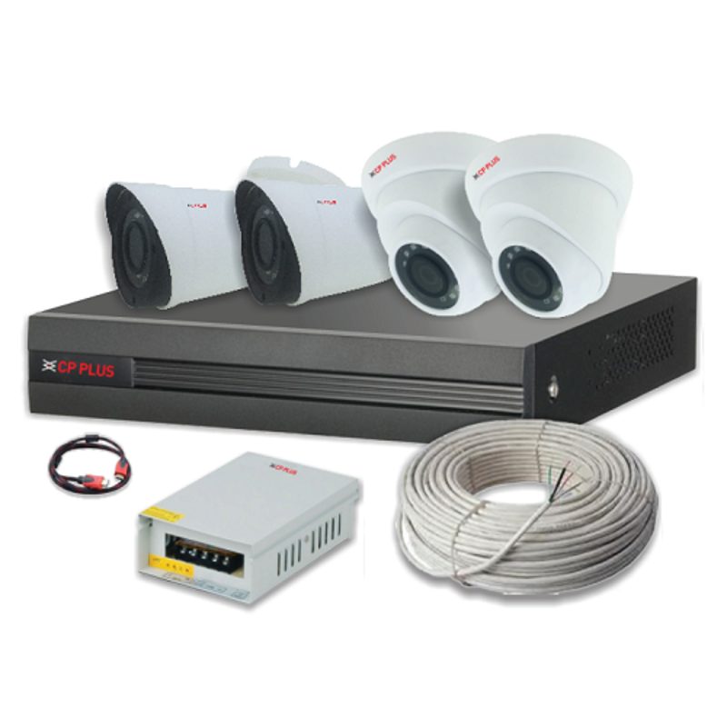 CP Plus 2.4MP 4 HD Camera Kit