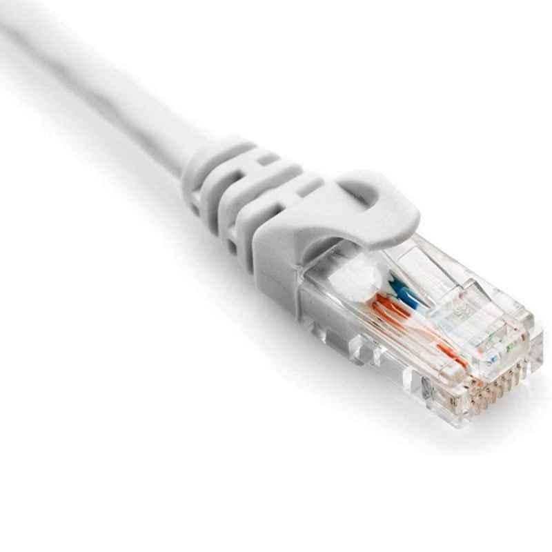 Quantum 1m Plastic White CAT6 RJ45 Ethernet Patch & LAN Cable with Heavy Duty Gold Plated Connectors