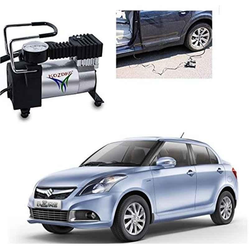 Kozdiko 12V DC Heavy Duty Metal Tyre Inflator for Maruti Suzuki Swift Dzire Type-22011-2017, Tyre_Inflator_D107