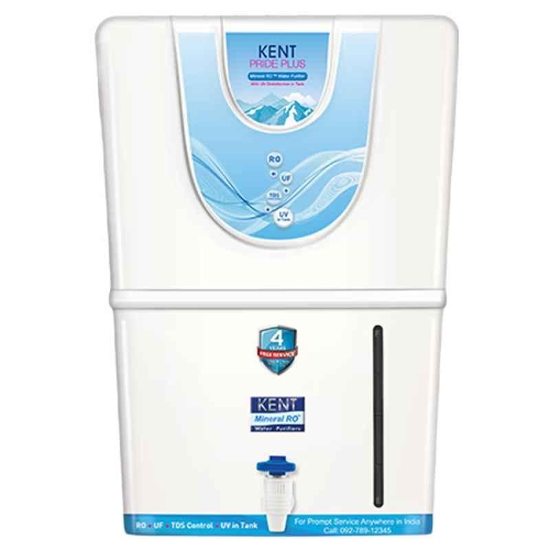 Kent Pride Plus 8L 60W Plastic White RO+UV+UF+TDS Water Purifier