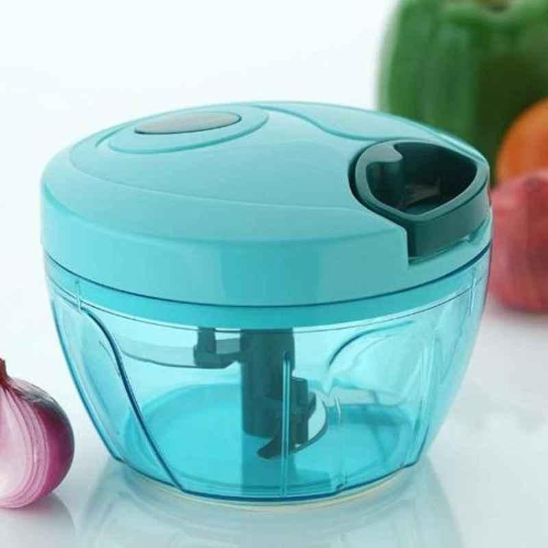 Freakonline Stainless Steel 3 Blades Manual Vegetable & Fruit Quick Hand Mini Chopper