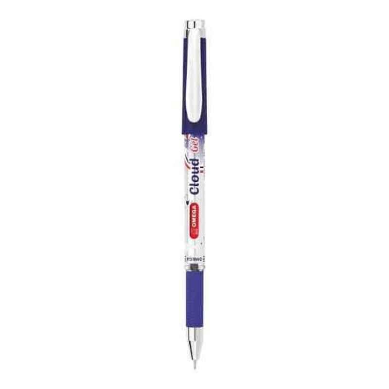 Omega Cloud 100 Pcs Blue Gel Pen Set (Pack of 10)