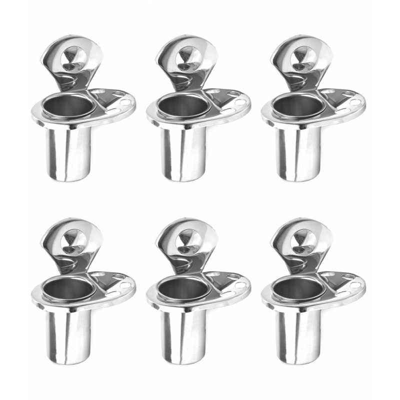 Abyss ABDY-1131 Glossy Finish Stainless Steel Tooth Brush Holder (Pack of 6)