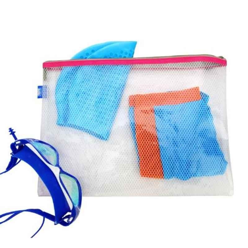 Solo A4 Transparent Clear Soft Touch Daily Utilities Zipper Bag, EVA41 (Pack of 25)