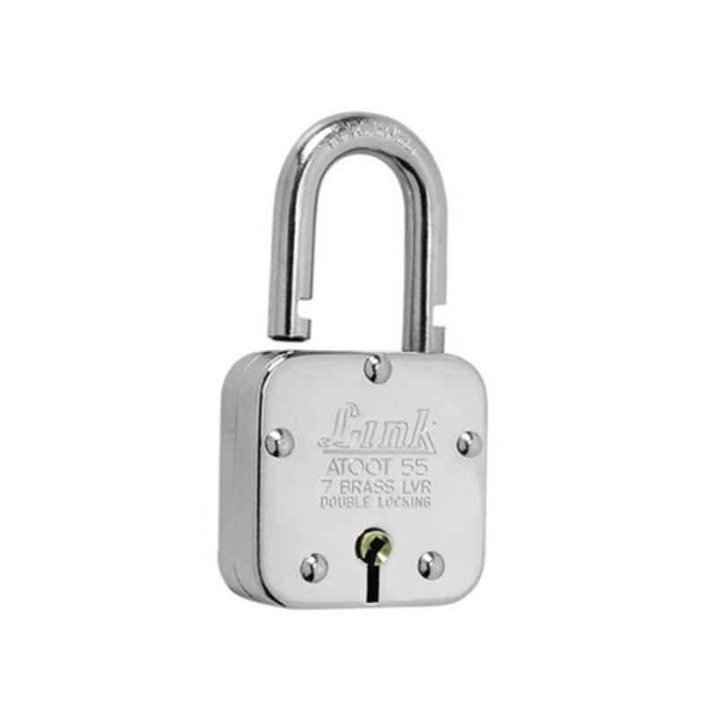Smart Shophar 55mm Brass & Steel Link Attot Padlock, 65204-BLPL-55 (Pack of 3)