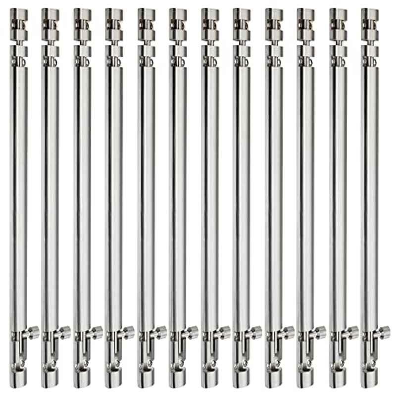 Screwtight Xylo 12 inch Aluminium Satin Nickel Finish Tower Bolt, XYLO-SS-12IN-12 (Pack of 12)