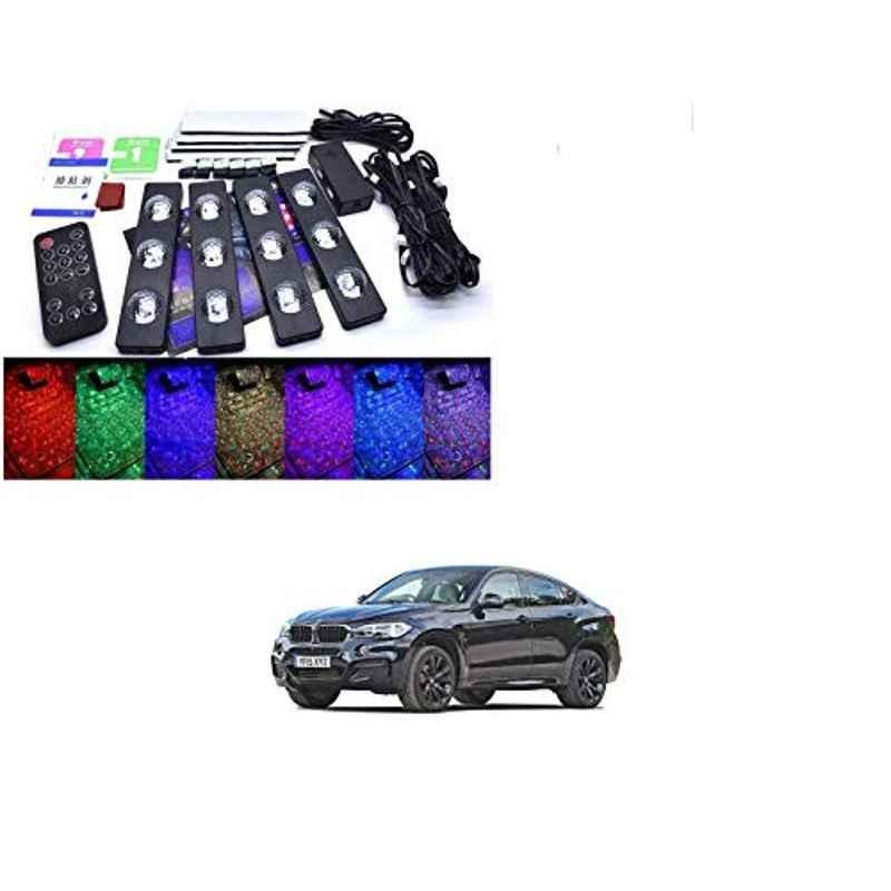 Kozdiko 4 Pcs 7 Colour Seat Bottom Car Star Light Kit with Remote Control For BMW X6
