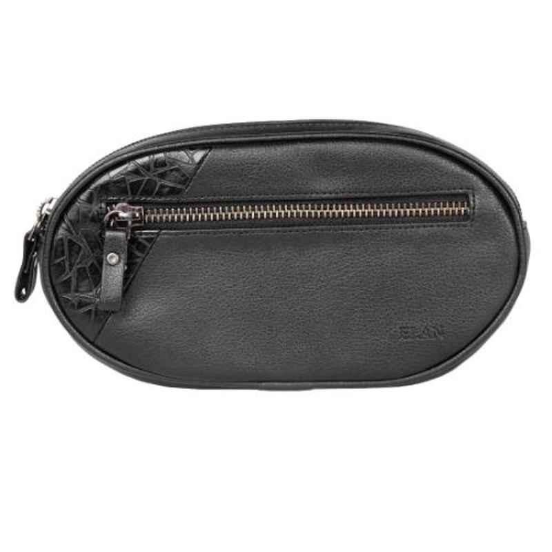 Elan 20x3.5x10.5cm Foam Black Waist Pouch, EFTP-73-BL