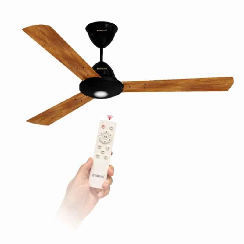 Zunpulse Revelle 32W Teakwood 3 Blade Smart Ceiling Fan, ZP047, Sweep: 1200 mm