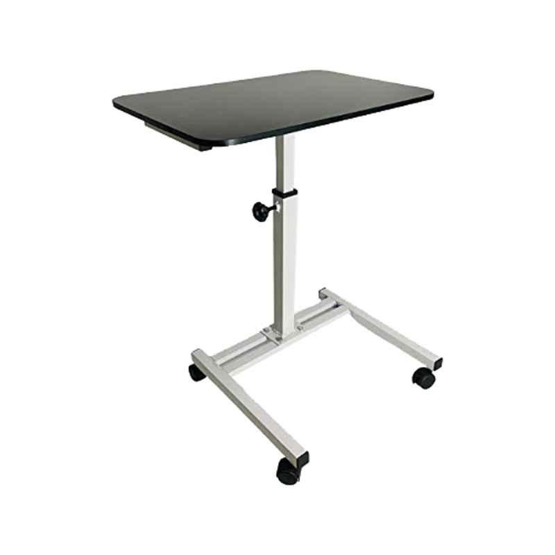 IBS Wood & Iron White Height Adjustable Laptop Table