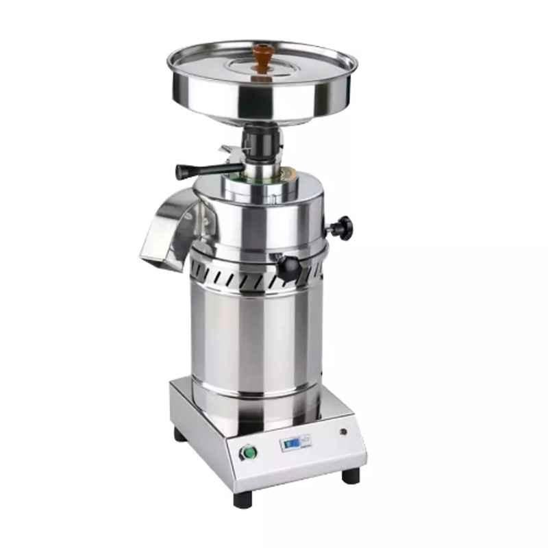 Verai 1.5HP Stainless Steel Silver Semi-Automatic Round Table Top Flour Mill with 4kg Hopper Chamber