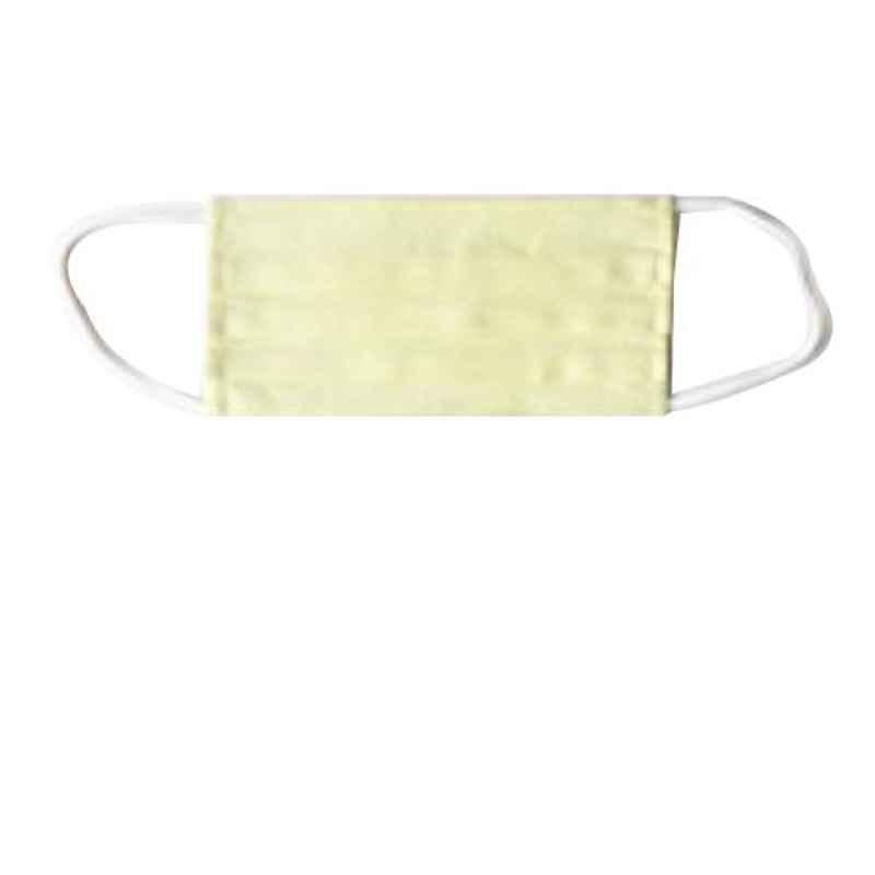 Ivillage Large Cotton Cream 2 Layer Washable Face Mask, Mask06L (Pack of 100)