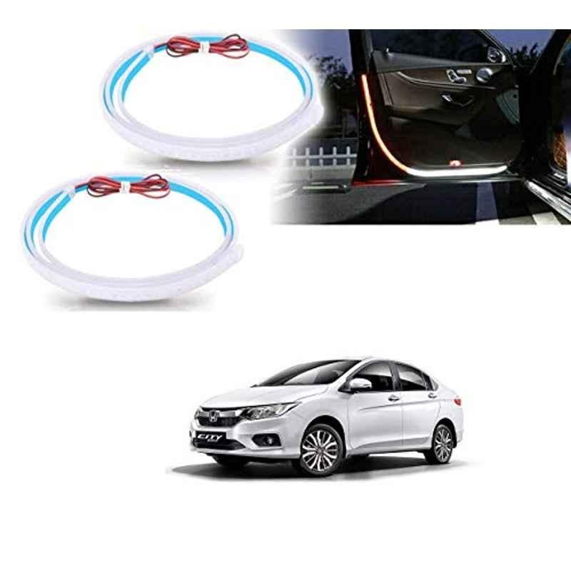 Kozdiko 2 Pcs 120cm Car Door Opening Warning LED Strips Safety Light Set for Honda New City 2017
