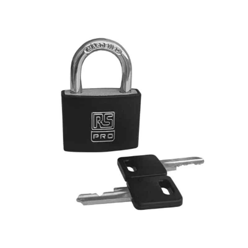 RS Pro 6x40mm Brass Key Padlock, 1958229
