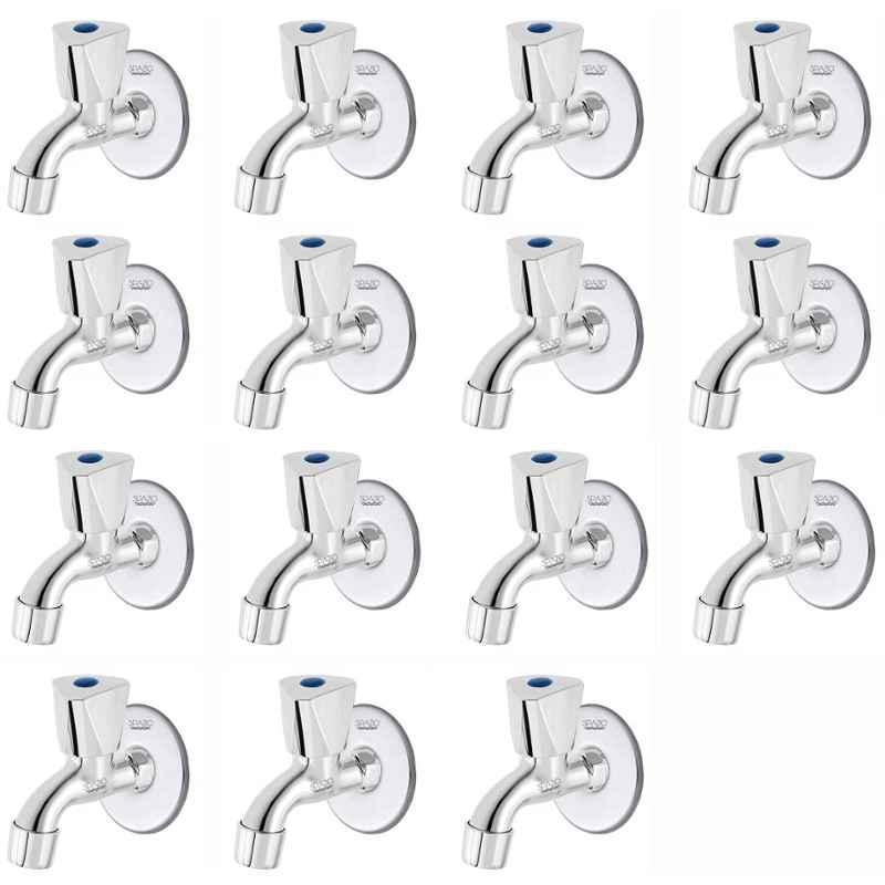 Spazio Stainless Steel Chrome Finish Trio Collection Bib Cock with Foam Flow Wall Flange (Pack of 15)