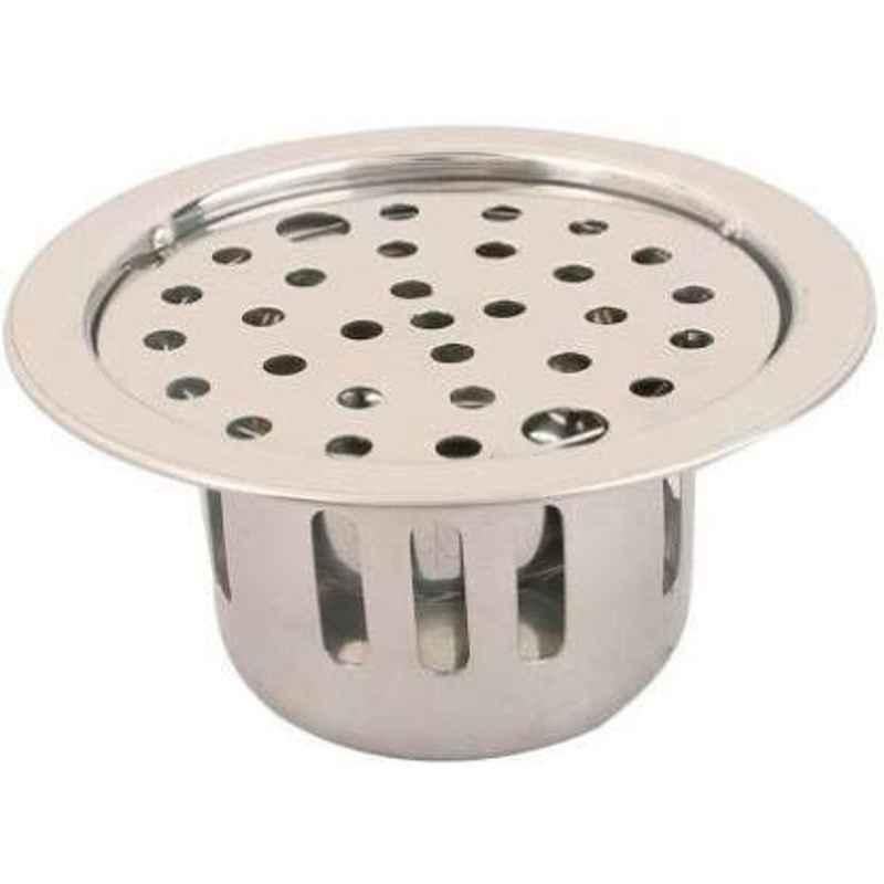 Logger 13cm Stainless Steel Chrome Sink Popup Floor Strainer