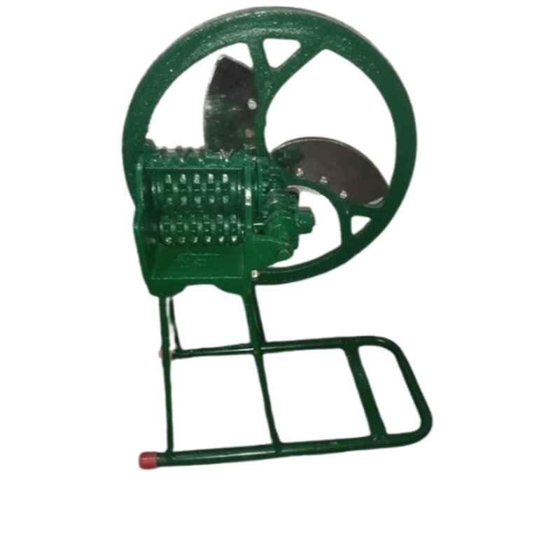 Ajay 6kg Cast Iron & Stainless Steel Green Palak Saag & Vegetable Cutting Machine with Pipe Stand