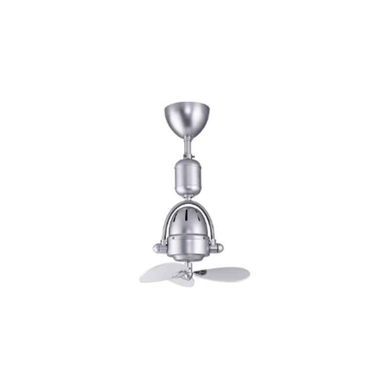 Aera Vintage-09 26W Silver Decorative Ceiling Fan with Remote Control, Sweep: 400 mm