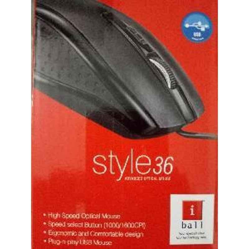 iBall Wired Mouse : Style 36