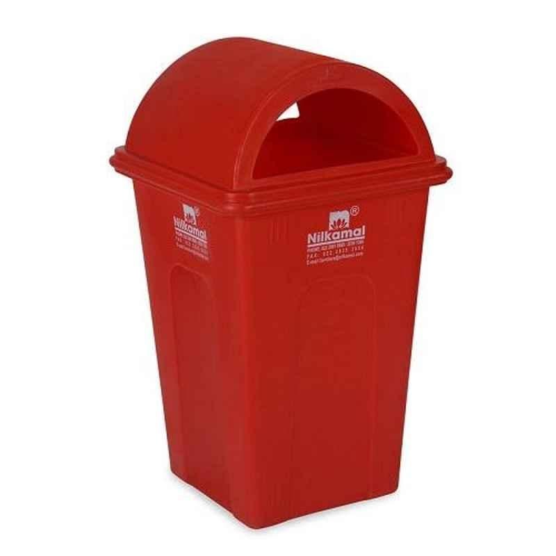 Nilkamal 100 Litre Red Virgin Plastic Dustbin, RFLB100L1, Dimension: 94x48x48 cm (Pack of 2)