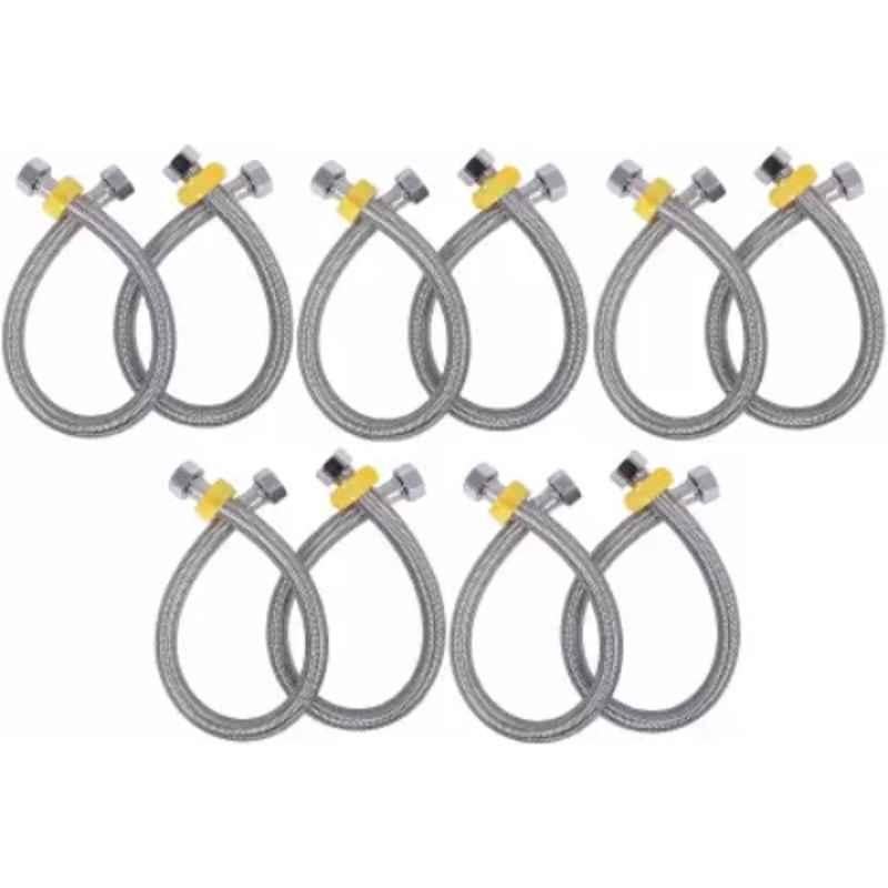 Senkiddpro 24 inch Stainless Steel Chrome Finish Connection Pipe (Pack of 10)