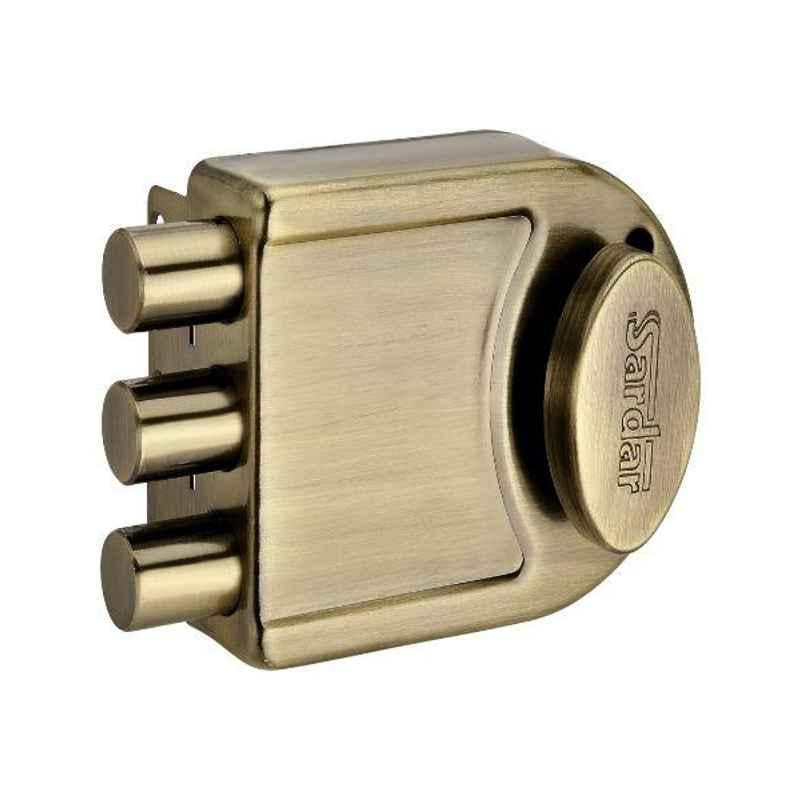 Sardar Iron Gold Tribolt Door Lock with 4 Keys