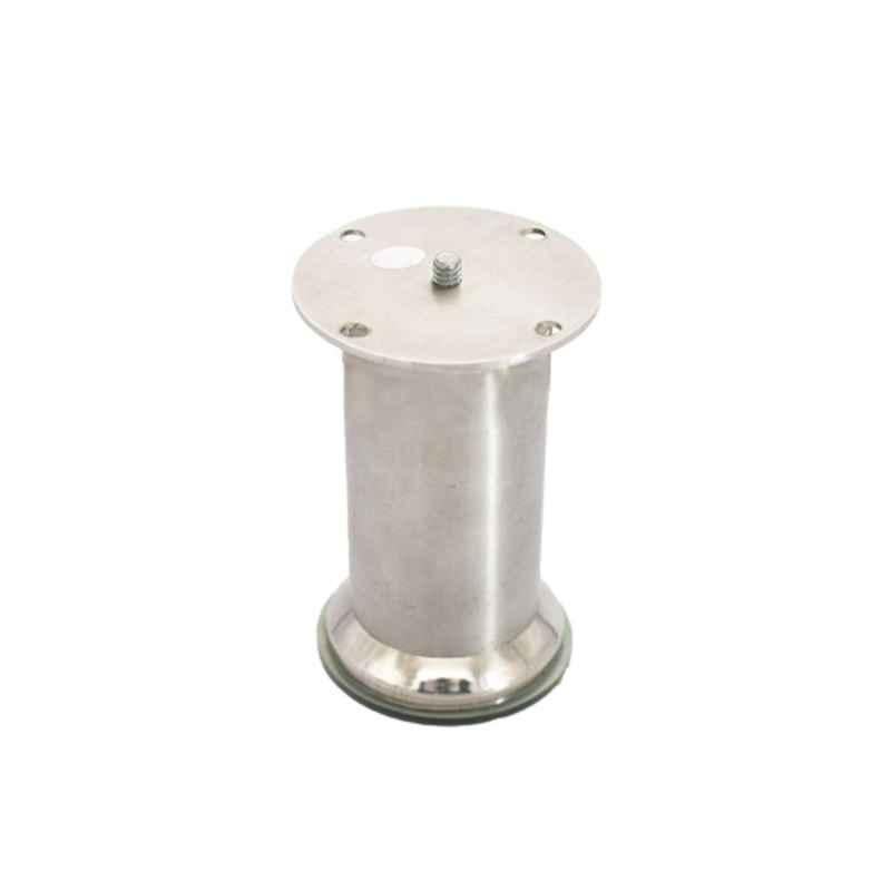 RAB 3 inch Stainless Steel Silver Matt Finish Heavy Plate Round Sofa Leg (Pack of 3)