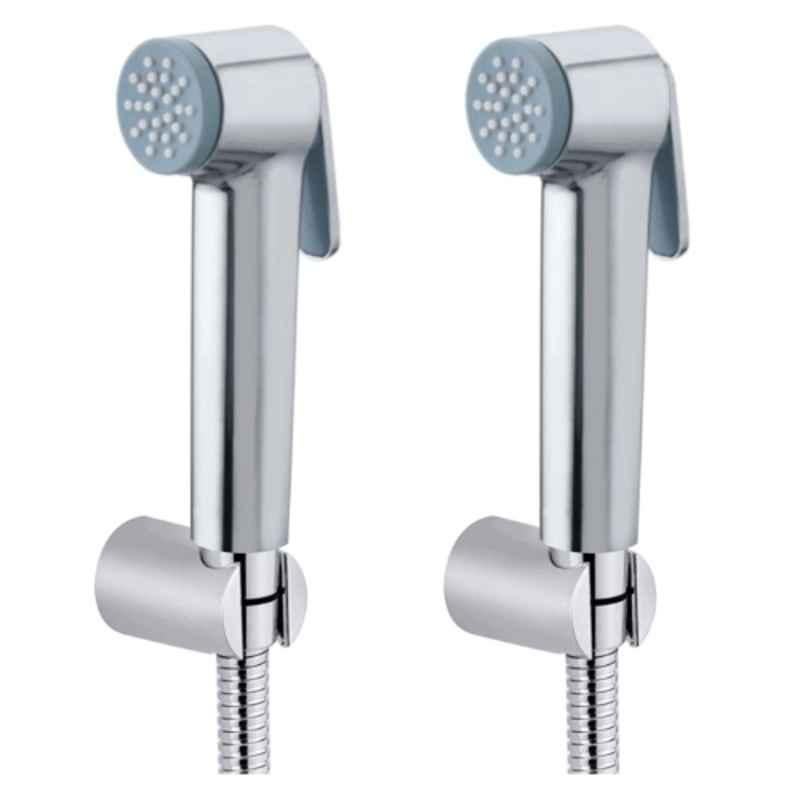 Drizzle Bold 1/2 inch Plastic Chrome Finish Health Faucet Head, Toilet Bidet & Sink Sprayer (Pack of 2)