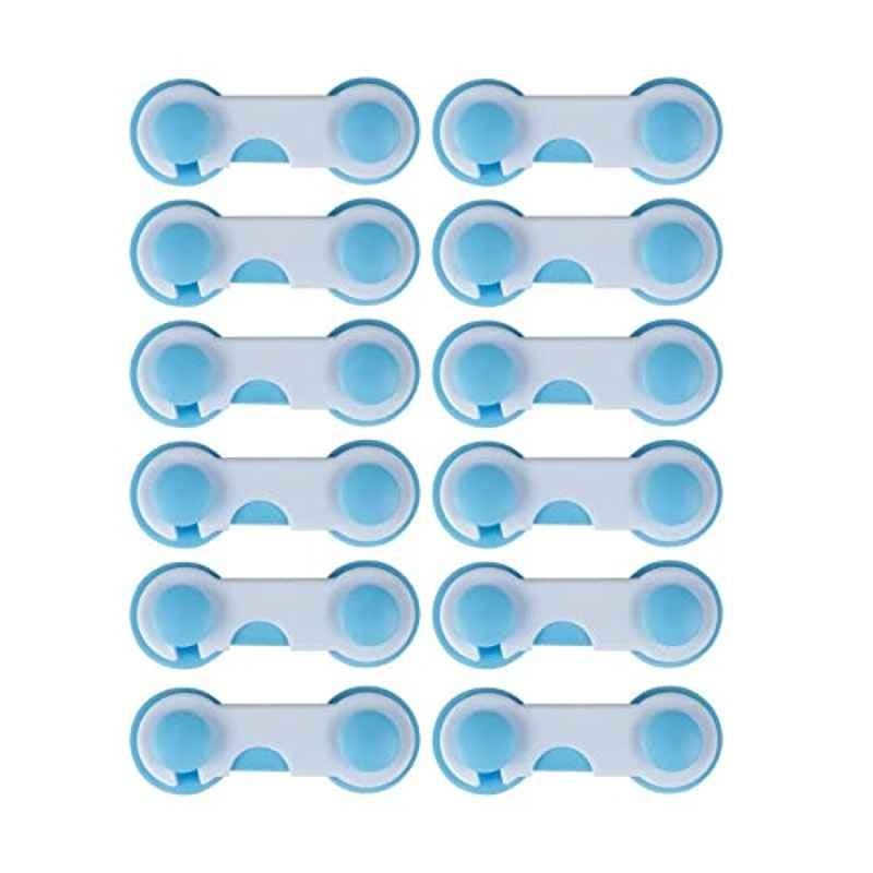 Safe-O-Kid 3.7 inch Dotted Smiley Ends Child Proof Cabinet Lock, SOK9LOC17P107 (Pack of 12)