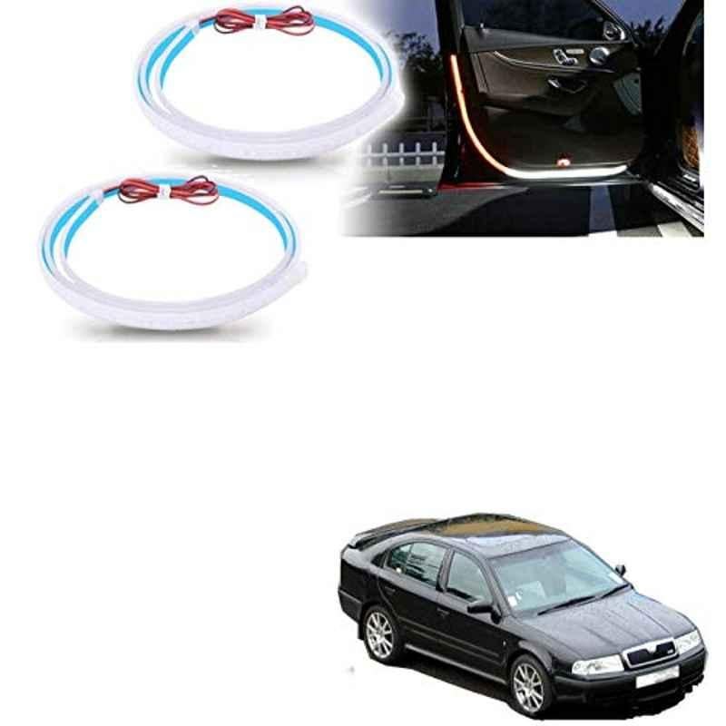 Kozdiko 2 Pcs 120cm Car Door Opening Warning LED Strips Safety Light Set for Skoda Old Octavia