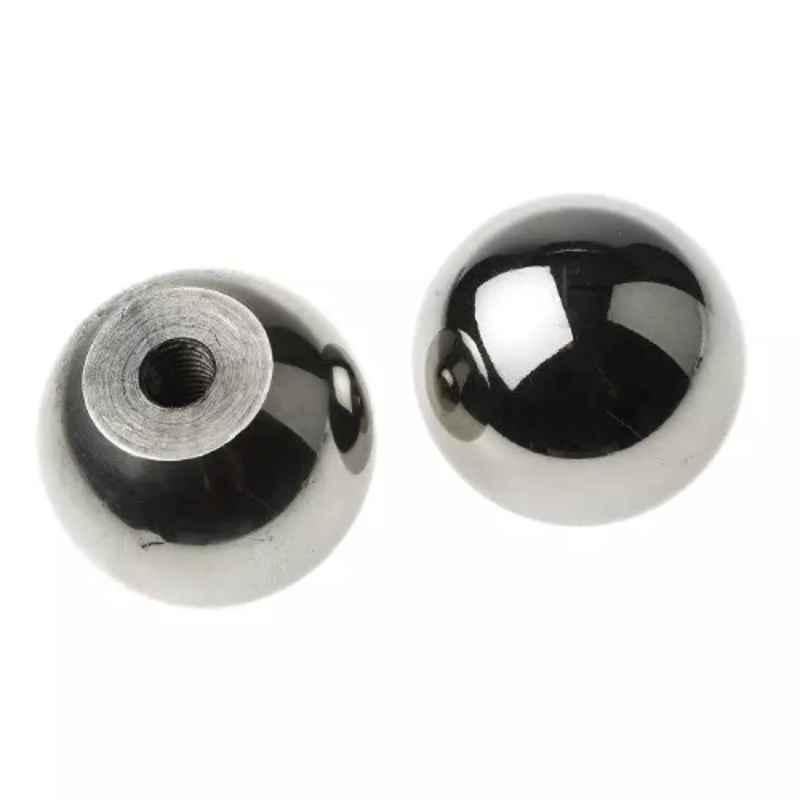 RS Pro M8 Silver Ball Clamping Knob, 1443636