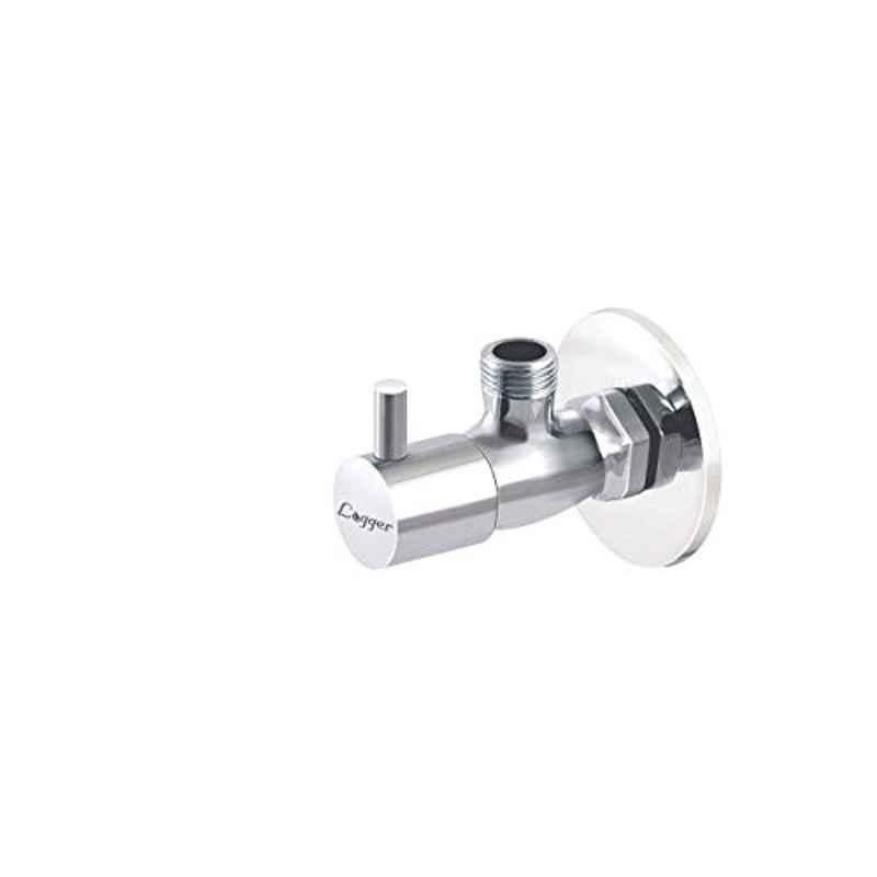 Logger Brass Grace Quarter Turn Angle Valve with Wall Flange Faucet