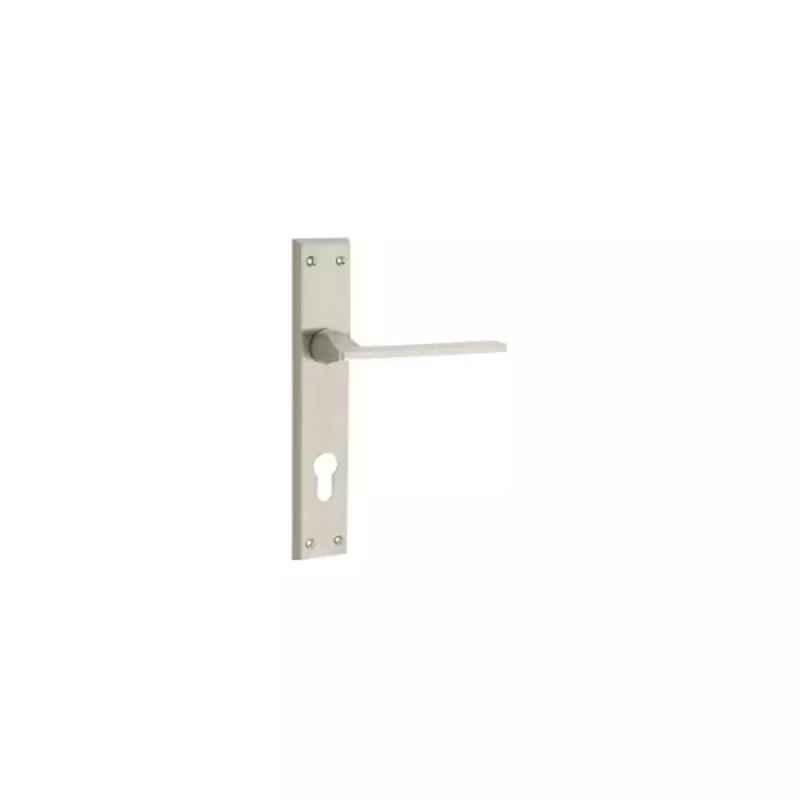 Godrej 200mm Zinc Alloy Satin Steel Finish Door Handle Set with Lock, 7561