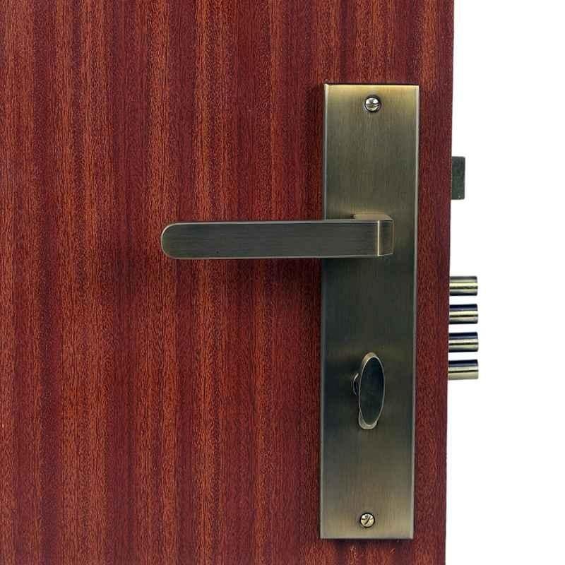 Handle Waala LB-303 10 inch 60mm Stainless Steel Antique Brass Finish One Side Key Heavy Duty Mortise Door Lock Set