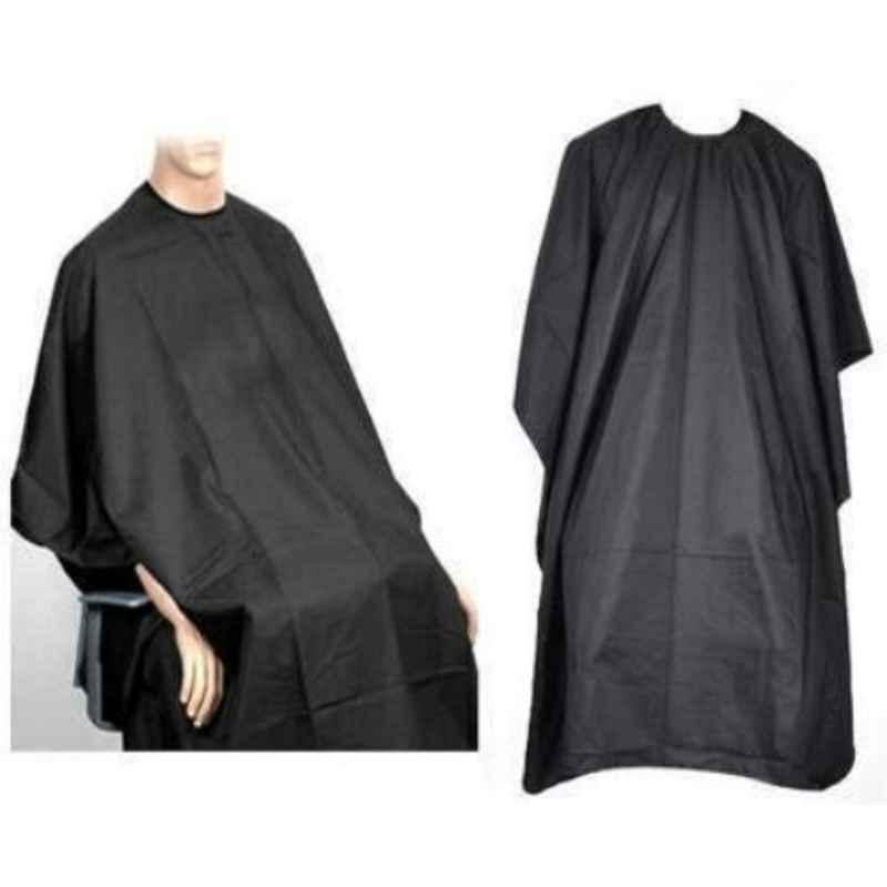 Kudize 60x40 inch 30GSM Black Non-Woven Disposable Salon Apron for Hair Cutting (Pack of 25)