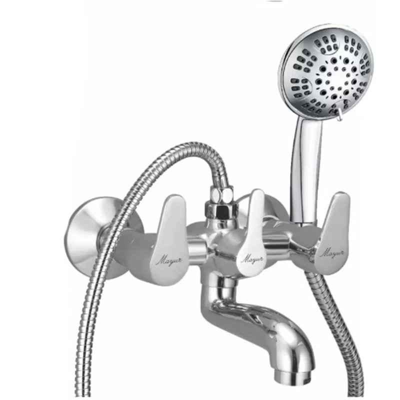 Mayur Ocich Trendy 2 Pcs Brass Telephonic Wall Mounted Wall Mixer Set with G Flow Hand Shower