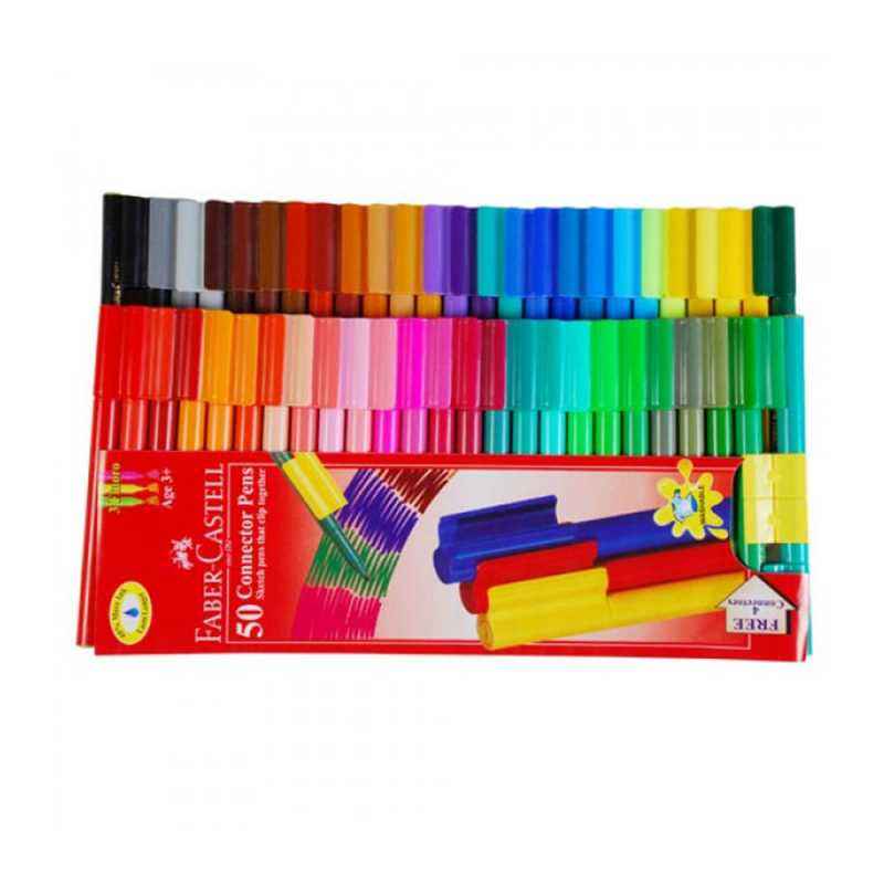 Faber-Castell Connector Pen Set, 153050 (Pack of 50)