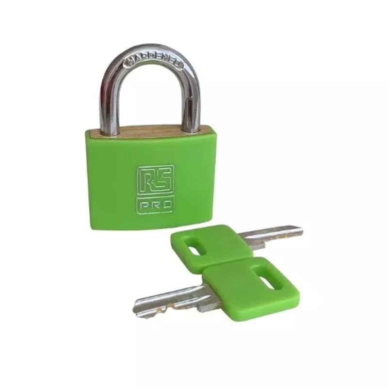 RS Pro 6x40mm Brass Key Padlock, 1958253