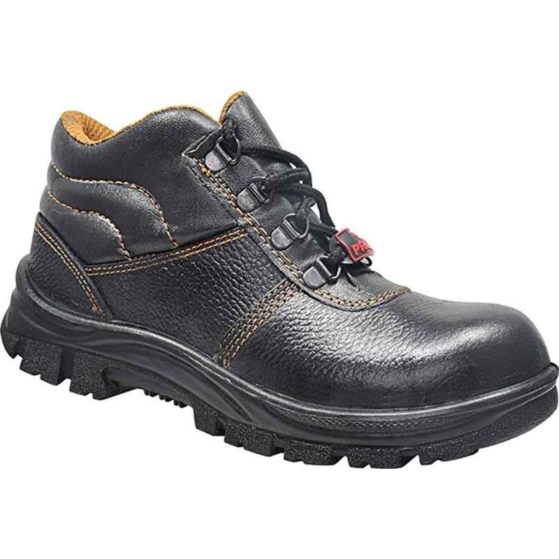 Prima Avanti Black Steel Toe Work Safety Shoes, Size: 8