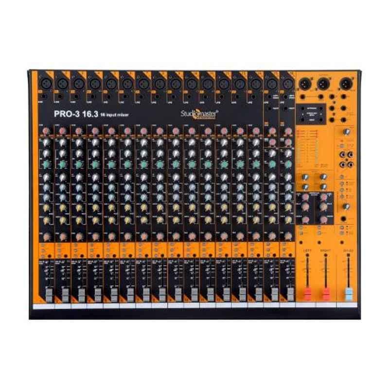 Studiomaster Professional Pro 3 20Hz-20kHz Mono-Stereo Mixer, Pro-16.3
