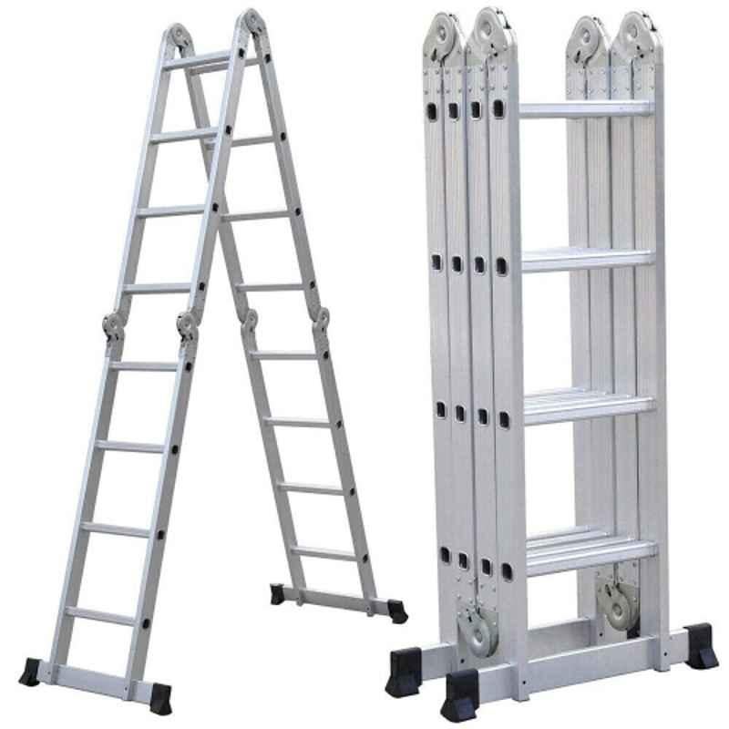 Corvids 16 Steps 14.5ft Aluminium Foldable Multipurpose Super Step Ladder, CALM-404 PRO