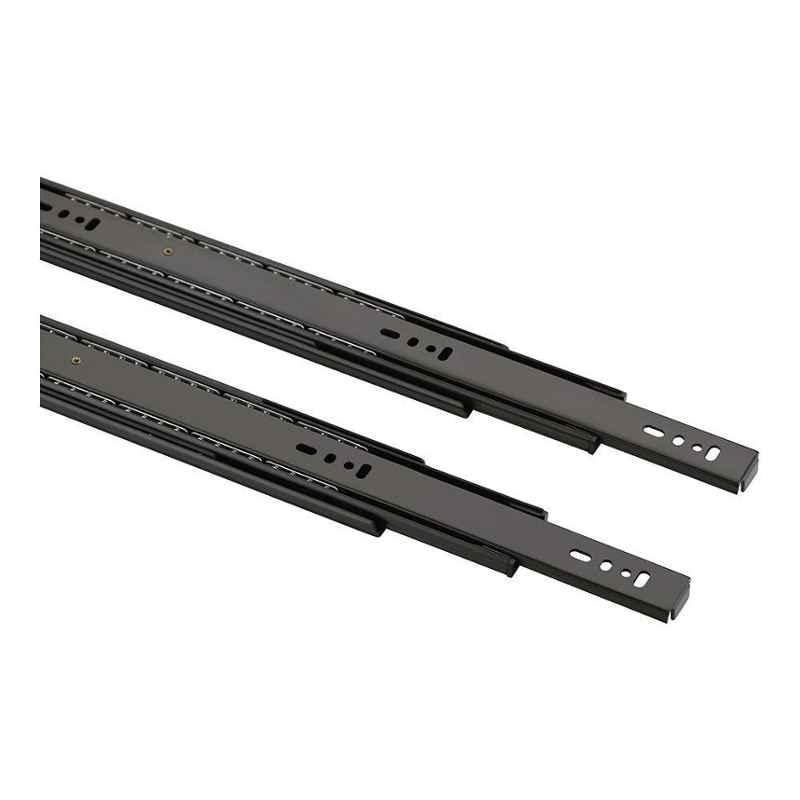 IPSA 28 inch Black 45kg Steel Ball Bearing Telescopic Channel Drawer Pair, 5513