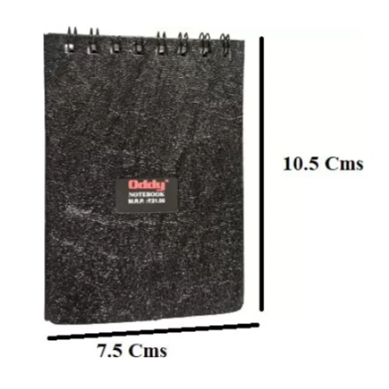 Oddy A6 White Wiro Notebook, WR-4S-A6-240 (Pack of 3)